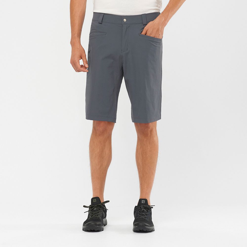 SALOMON WAYFARER ALL SEASON STRAIGHT M Philippines - Men's Shorts - Dark Gery | 612547-CHJ